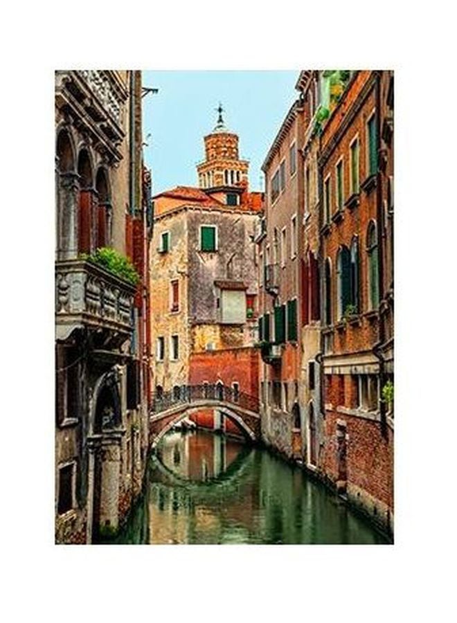 Decorative Wall Poster Brown/Beige/Green 24x18cm