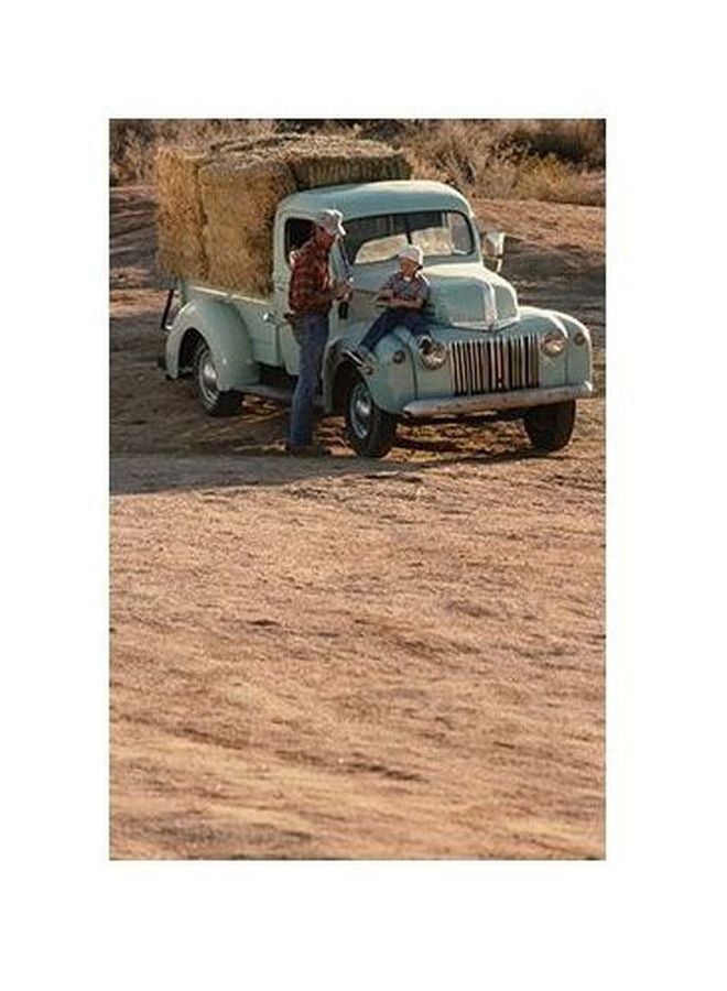 فوتو بلوك بوستر حائط للتزيين بني/أزرق/أبيض 24x18سم