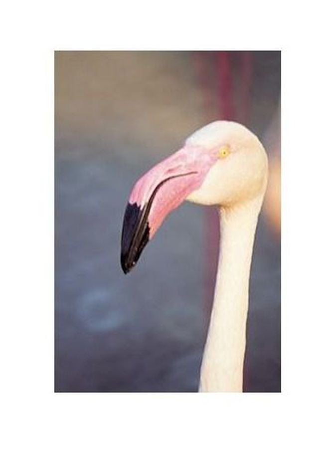 بوستر حائط للتزيين أبيض/وردي/أسود 24x18سم