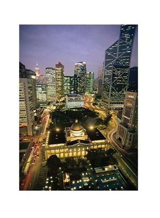 فوتو بلوك بوستر حائط للتزيين وردي/ أسود/ ذهبي 24x18سم