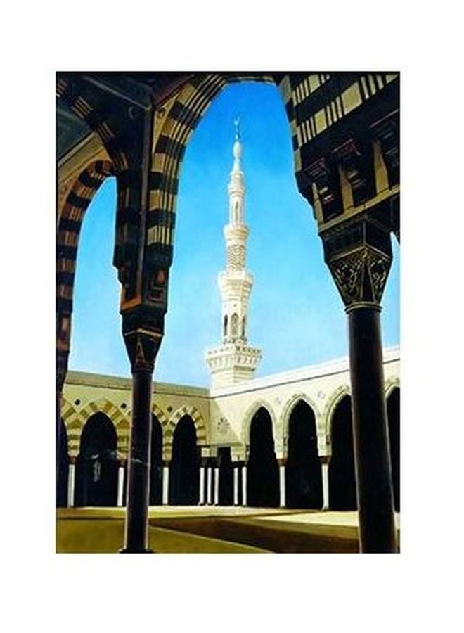 بوستر حائط للتزيين أزرق/أسود/أبيض 24x18سم