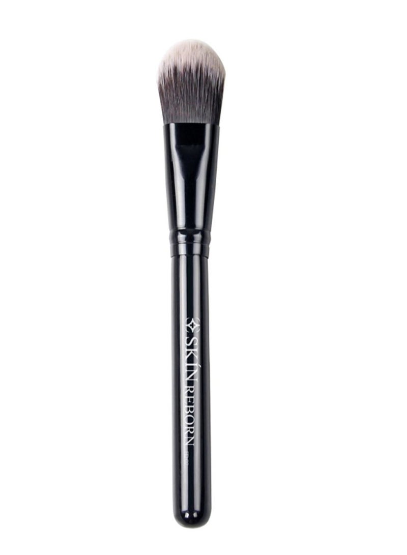 2-Piece Make Up Foundation Brush With Brush Cleanser Purple/Black - Image 2