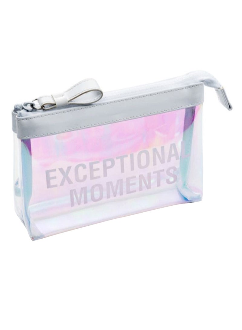 Laser Clear Makeup Bag Grey/Clear - Image 1