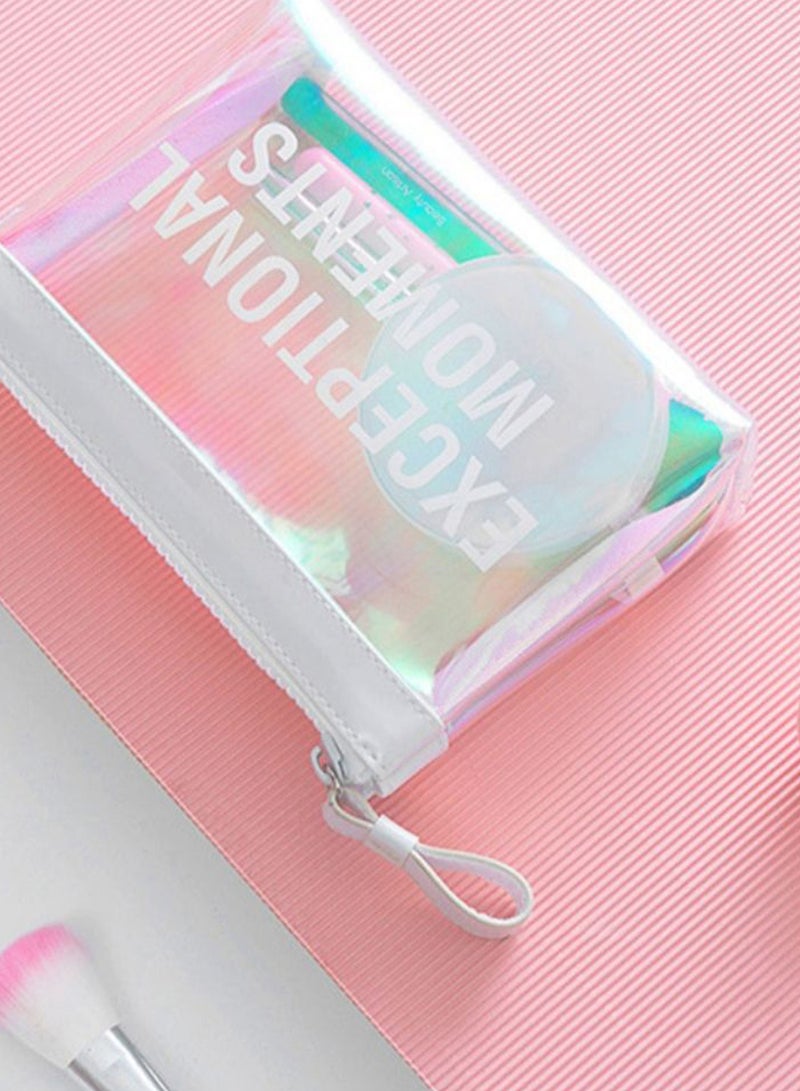 Laser Clear Makeup Bag Grey/Clear - Image 2