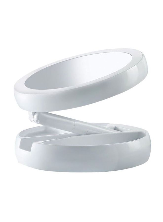 مرآة مكياج قابلة للثني في اتجاهين مضاءة بمصابيح LED أبيض - Image 1