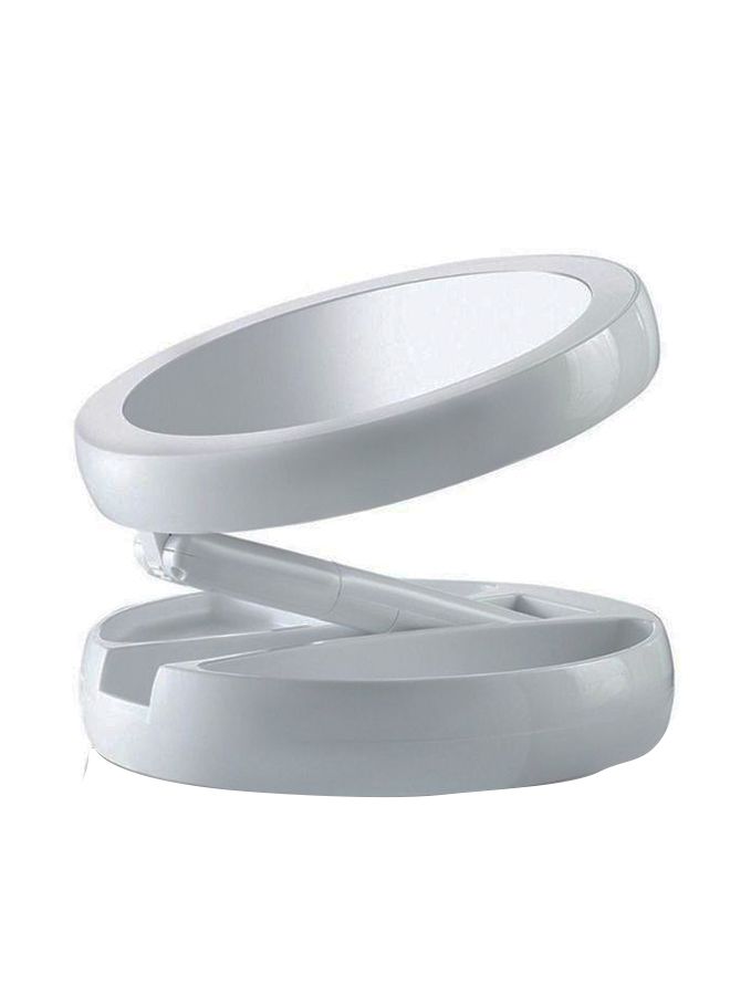 مرآة مكياج قابلة للثني في اتجاهين مضاءة بمصابيح LED أبيض - Image 2