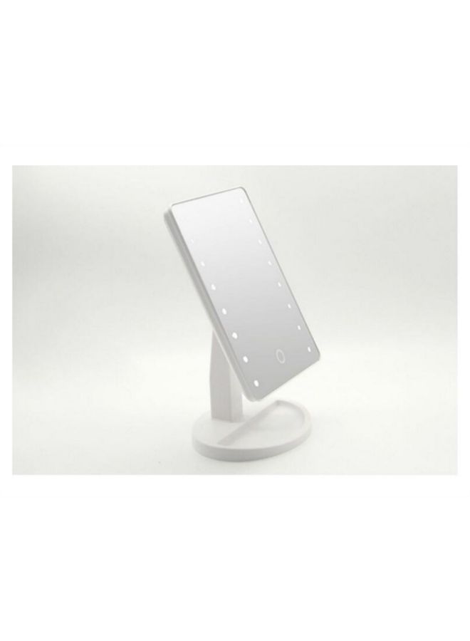 مرآة مستحضرات تجميل LED لأسطح المكاتب بشاشة لمس أبيض - Image 1