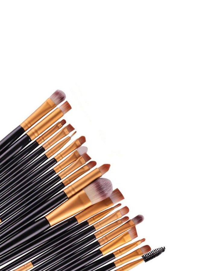 20-Piece Makeup Brush With 4-Piece Puff Blender Set Multicolour - Image 2