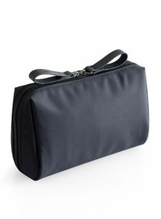 Generic Portable Bowknot Make-Up Organizer Bag Black  - Image 1