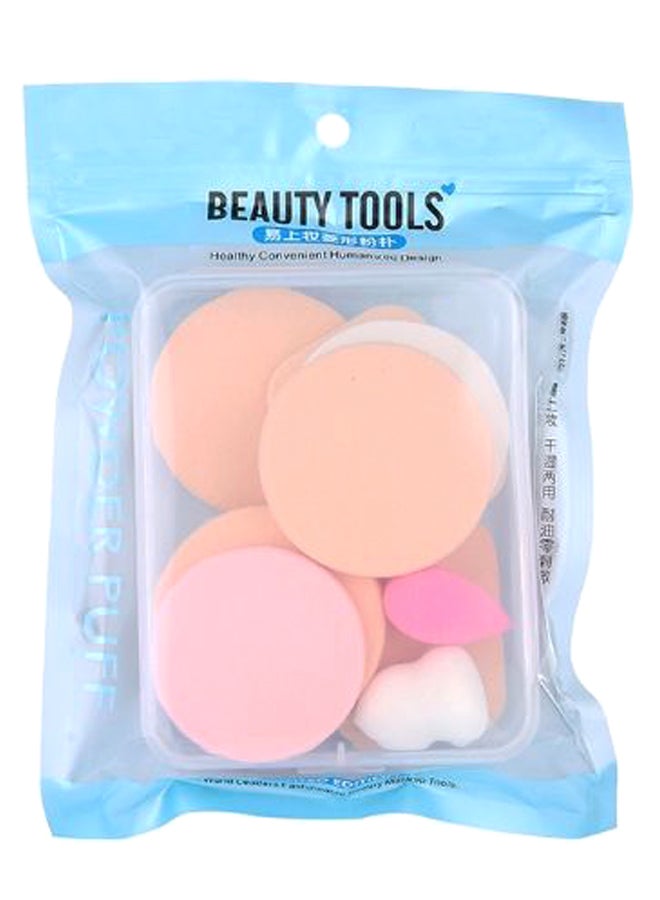 10-Piece Dual Purpose Makeup Sponge Set Multicolour - Image 2