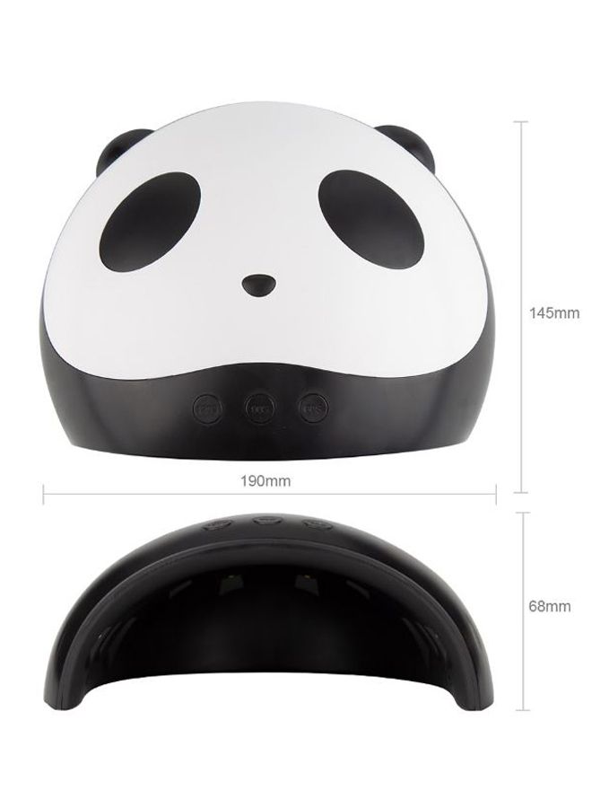 UV LED Lamp Panda Pattern Nail Polish Dryer White/Black - Image 2