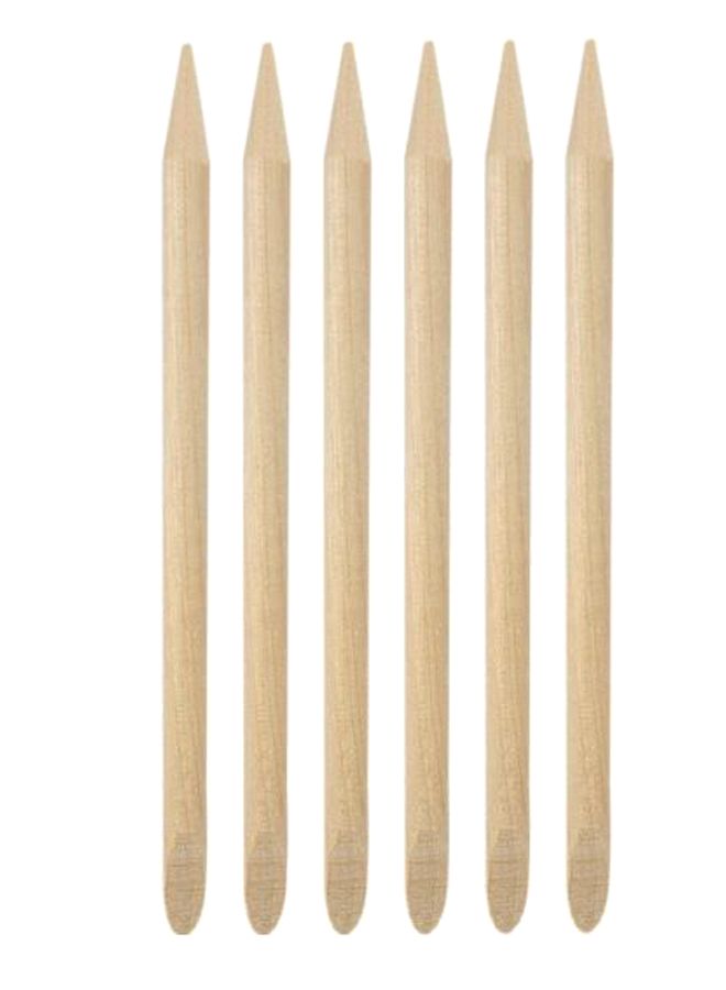 Generic 100-Piece Disposable Push Dead Skin Nail Art Stick Set Beige - Image 2