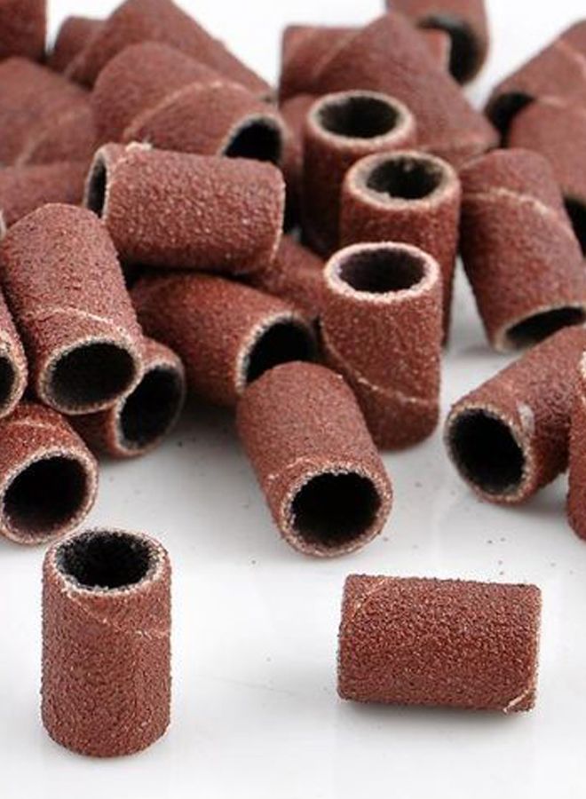Generic 100-Piece Nail File Replacement Sanding Band Bit Set Brown - Image 2