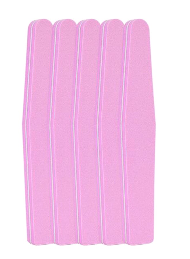Generic 5-Piece Double Sided Manicure Nail Buffer File Set Pink - Image 1