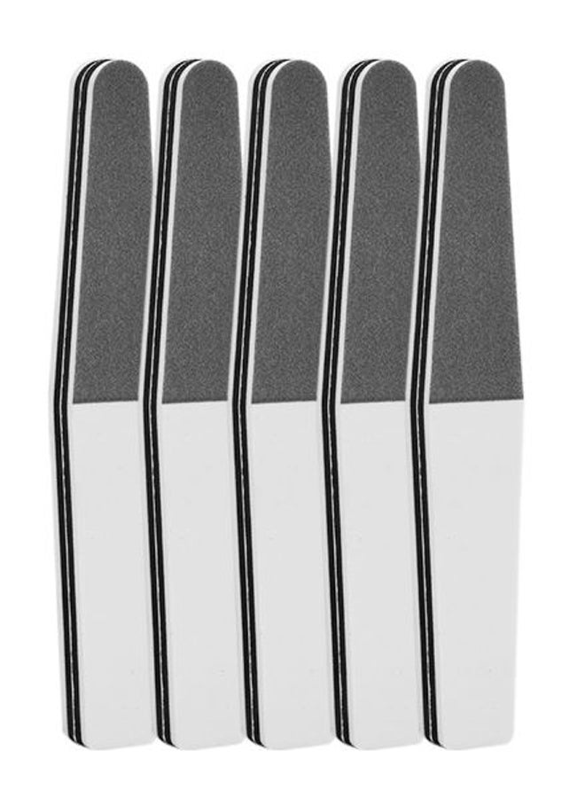 Generic 5-Piece Manicure Pedicure Nail Buffer File Set Black/Grey  - Image 1