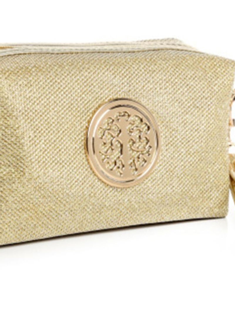 Professional High Capacity Makeup Storage Bag Gold - Image 2