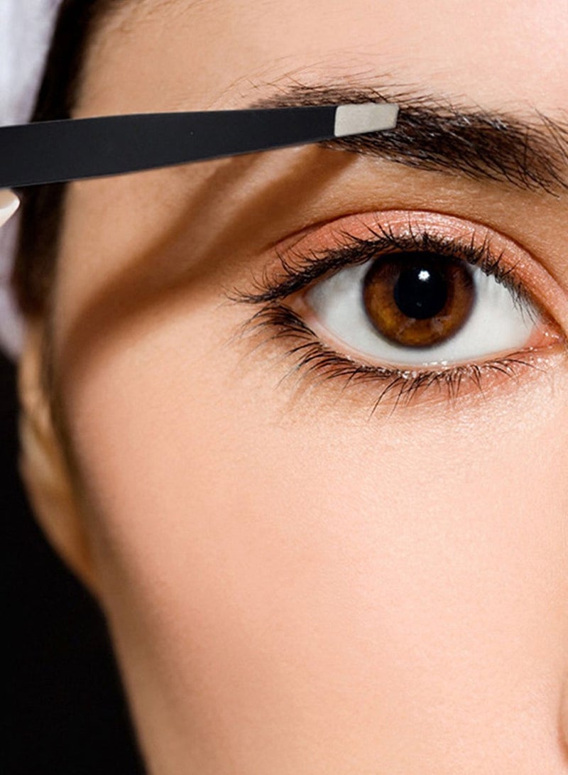 مجموعة ملقاط للحواجب مكونة من 3 قطع أسود - Image 2