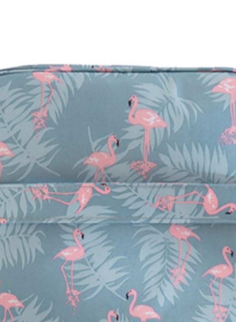 Flower Pattern Portable Cosmetic Bag Grey/Pink - Image 2