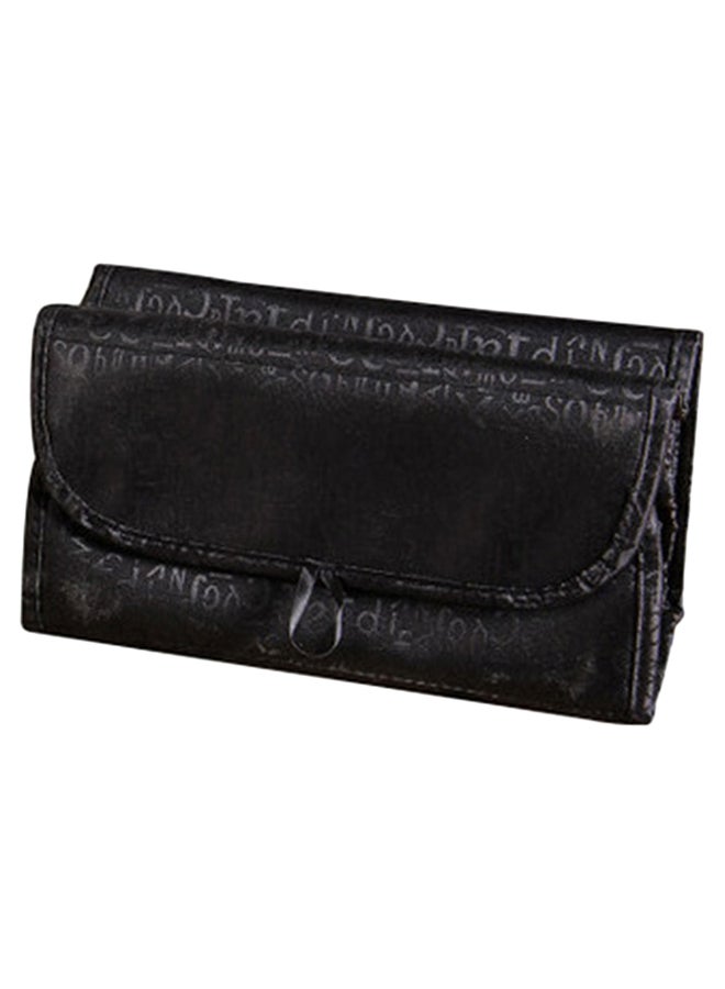 حقيبة قابلة للطي لتنظيم مستحضرات التجميل أسود - Image 1