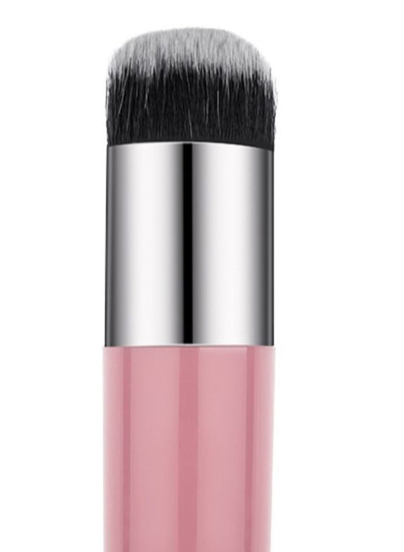 فرشاة بودرة برأس دائري وردي / فضي - Image 2