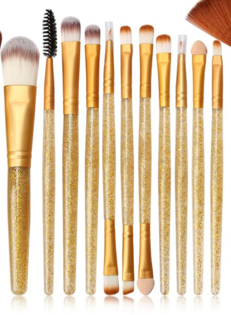 18-Piece Fiber Makeup Brush Set Multicolour - Image 2