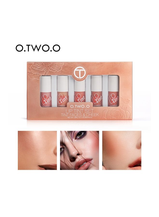 O.TWO.O 5-Piece Glittering Lip And Cheek Tint Set Multicolour  - Image 2