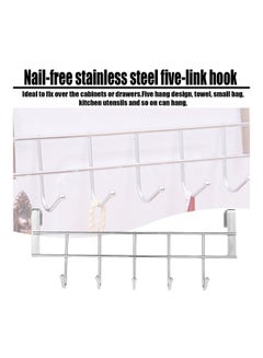 Generic 5 Hook Door Hanger Rack Silver 25.4x10x6centimeter  - Image 3