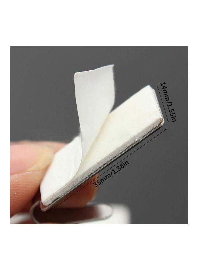 6-Piece Self Adhesive Hook Silver 17x10x2centimeter - Image 2
