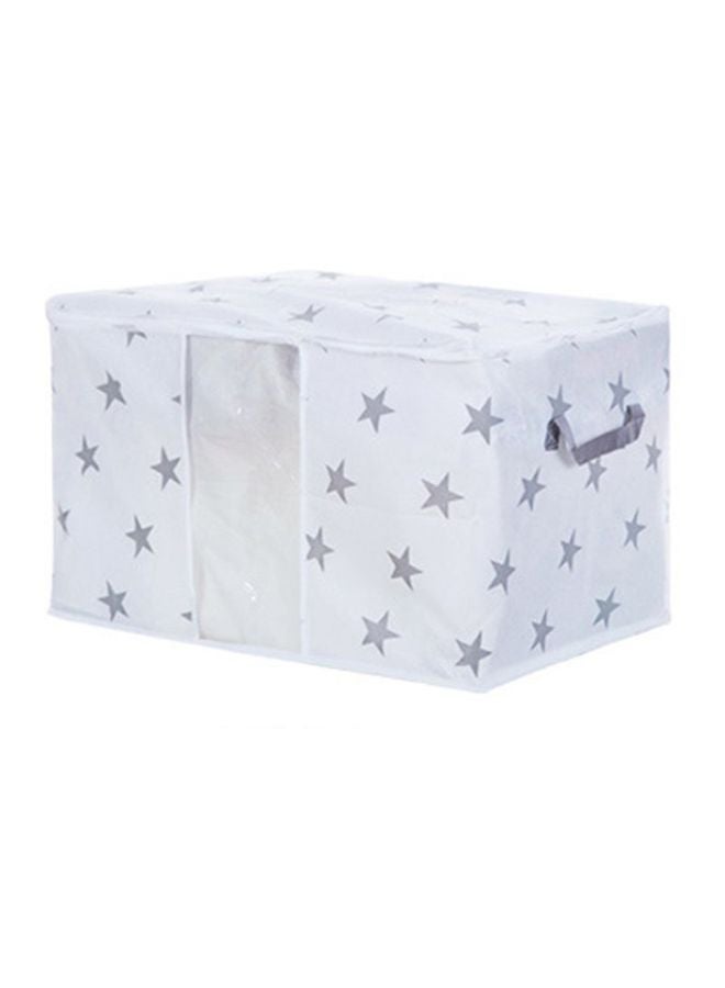 حقيبة تخزين قابلة للطي أبيض/رمادي 30x22x3سم - Image 1