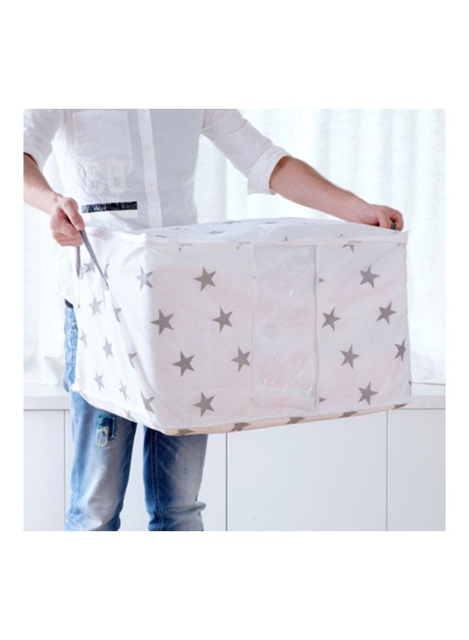 حقيبة تخزين قابلة للطي أبيض/رمادي 30x22x3سم - Image 2