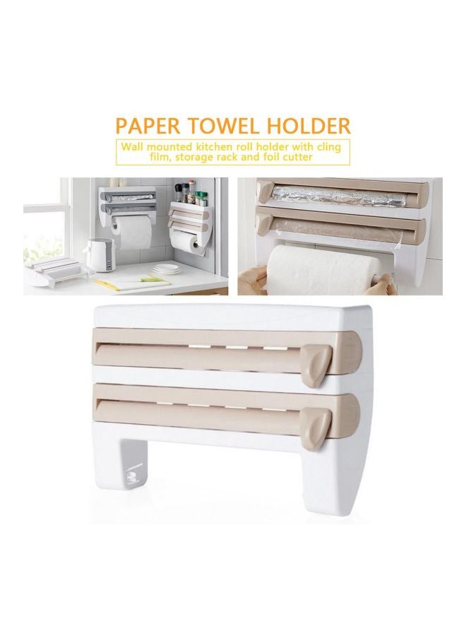 Multifunctional Storage Rack Khaki/White 39x10x24cm  - Image 4