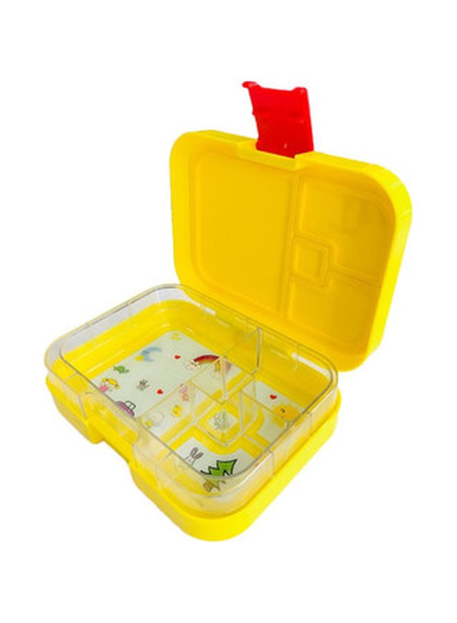 4 Compartments Bento Box Yellow/Clear