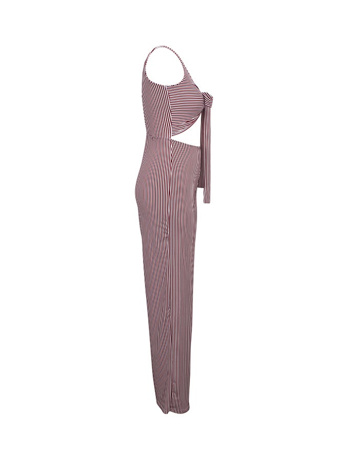 Fashion Dynamic Striped Suit Wine red  - Image 2