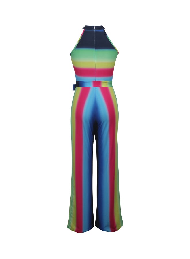 Generic - Fashion Printed Wide Leg Jumpsuit Multicolour - Image 1