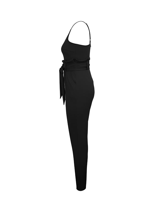 Fashion Classic Slim Jumpsuit Black  - Image 2