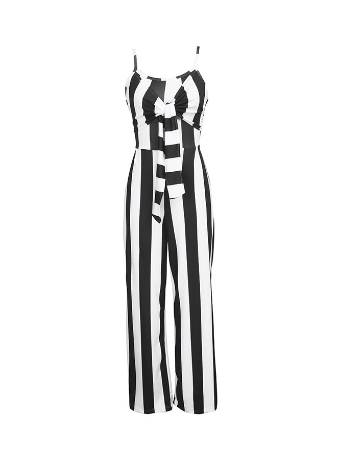 Generic - Sleeveless Long Pants Wide Leg Jumpsuit Black - Image 1