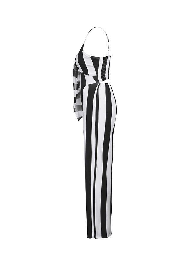 Generic - Sleeveless Long Pants Wide Leg Jumpsuit Black - Image 1