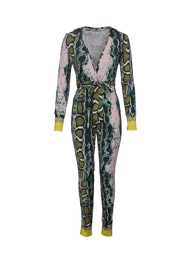 Generic - Sleeveless Long Pants Wide Leg Jumpsuit Yellow - Image 1