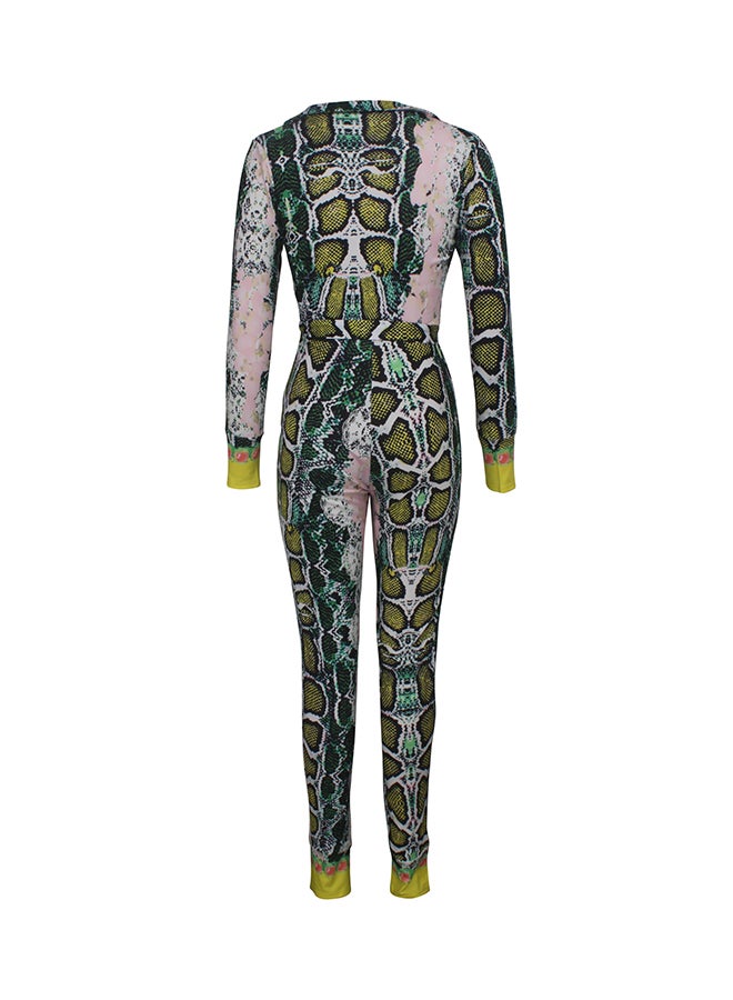 Generic - Sleeveless Long Pants Wide Leg Jumpsuit Yellow - Image 1