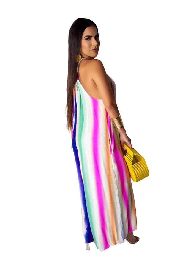 Halter Neck Wide Leg Jumpsuit Multicolour  - Image 2