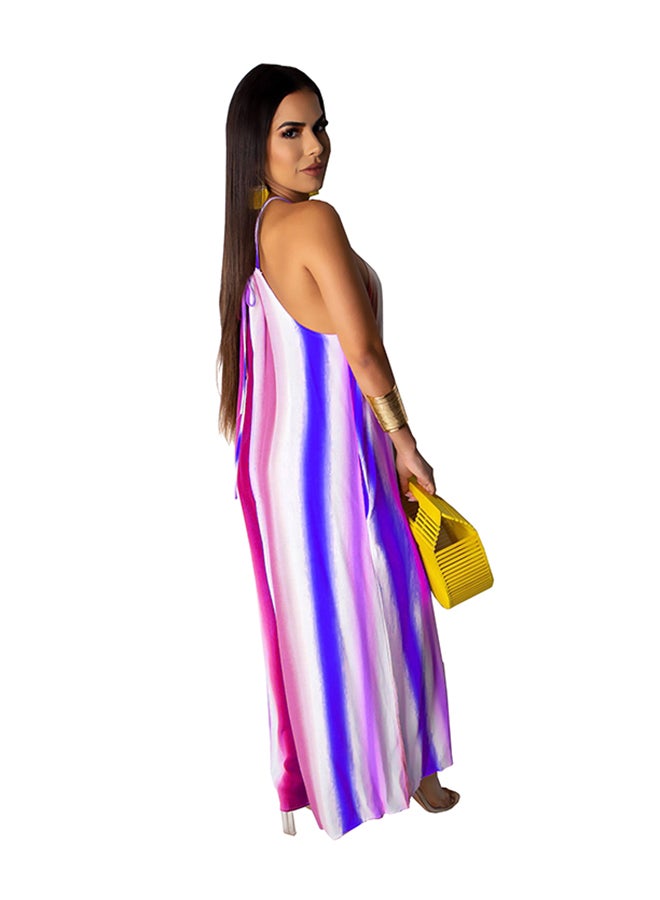 Halter Neck Wide Leg Jumpsuit Multicolour  - Image 2