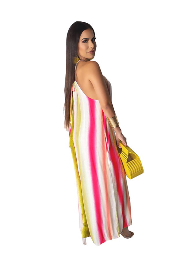 Generic - Halter Neck Wide Leg Jumpsuit Multicolour - Image 1