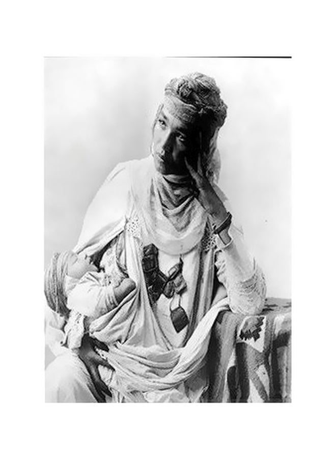 بوستر حائط للتزيين أبيض/رمادي 24x18سم