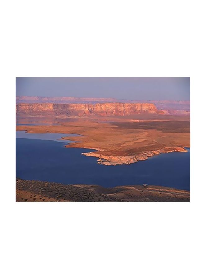 Decorative Wall Poster Brown/Blue/Grey 24x34cm