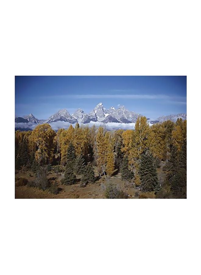 Decorative Wall Poster Green/Blue 18x24cm