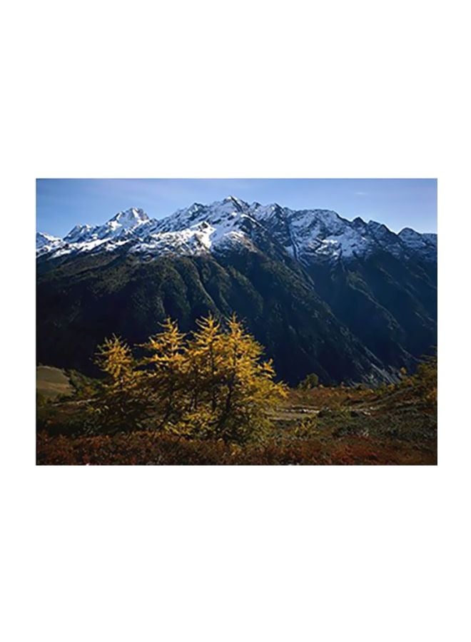 بوستر حائط للتزيين أخضر/أبيض/ أزرق 31x45سم