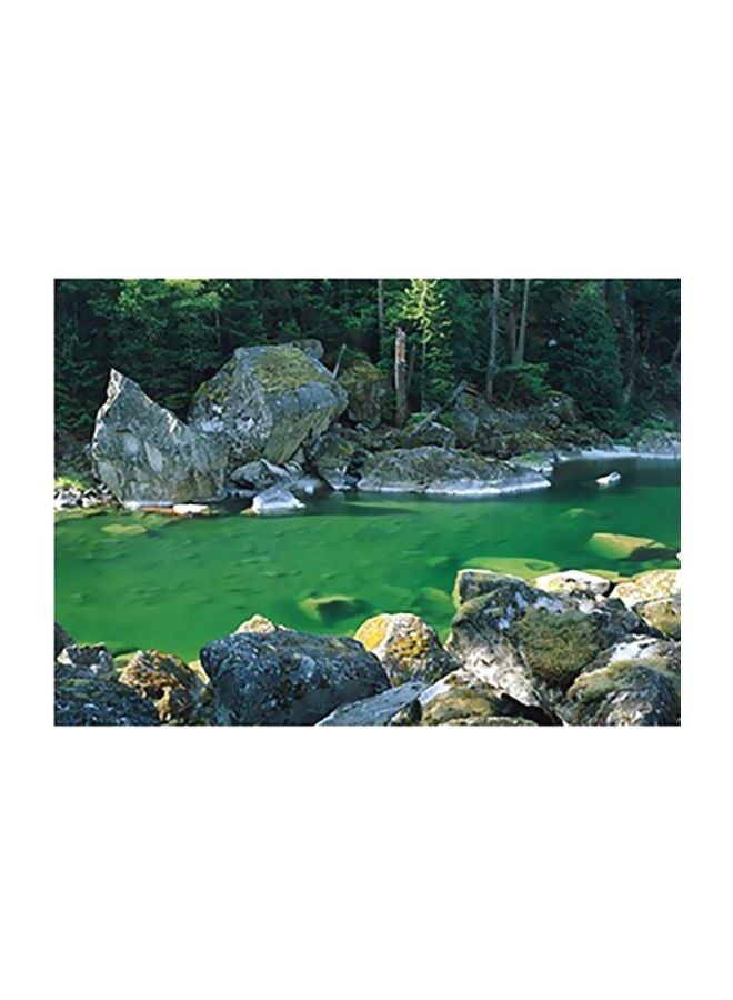 PHOTOBLOCK Decorative Wall Poster Green/White 18x24cm