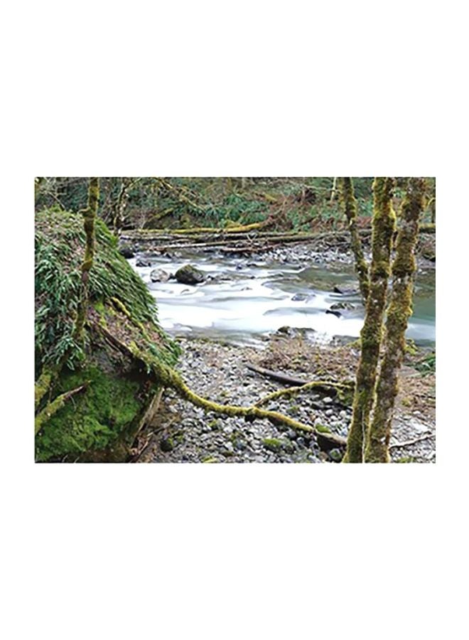 PHOTOBLOCK Decorative Wall Poster Green/White 18x24cm