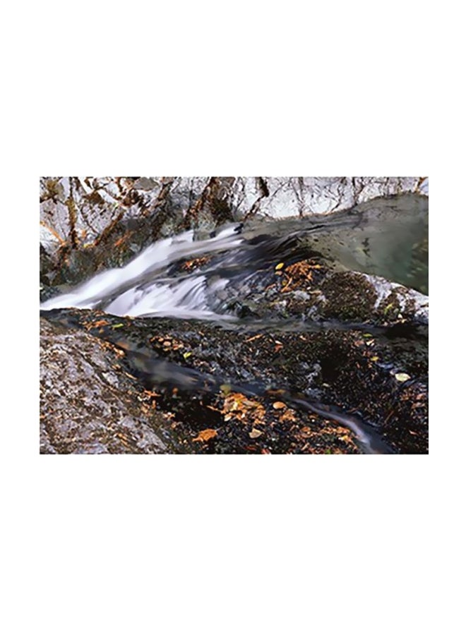 بوستر حائط للتزيين أبيض/رمادي/بني 31x45سم