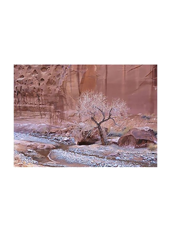 Decorative Wall Poster Beige/White/Black 24x34cm